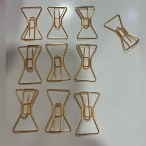 10 gold Kate Spade ♠️ Bow Paperclip Set